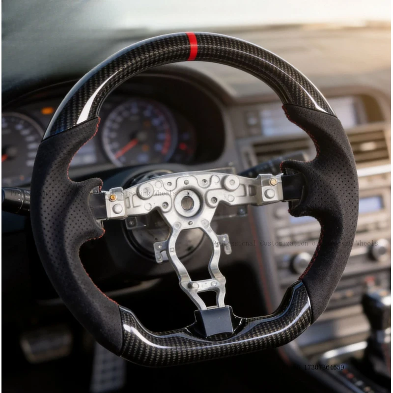 08-19 for Nissan 370Z sports models, carbon fiber pattern car steering wheel sports modification upgrade