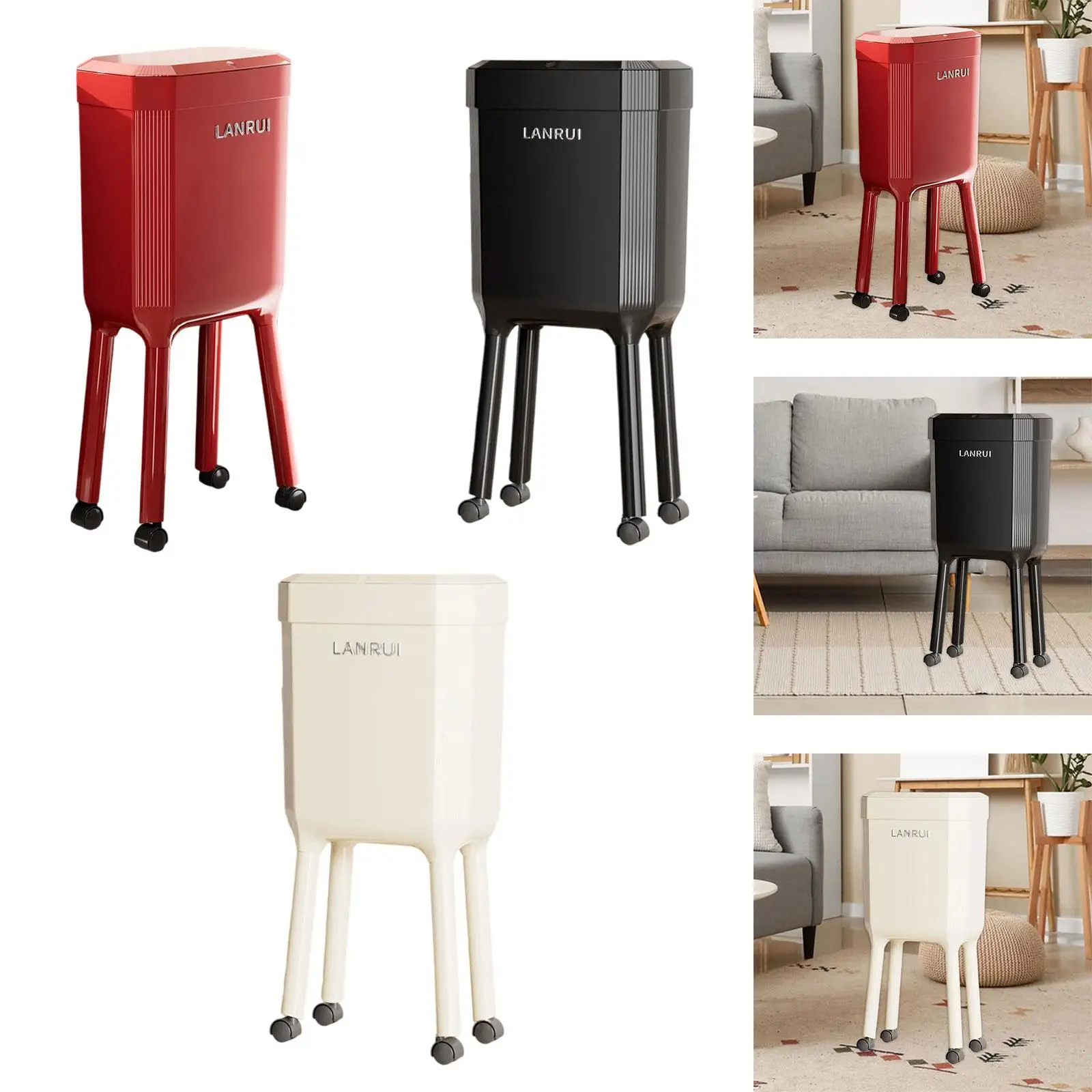 

Мусорный бак с колесами, мусорное ведро для мусорной бумаги для комода, кухни, спальни