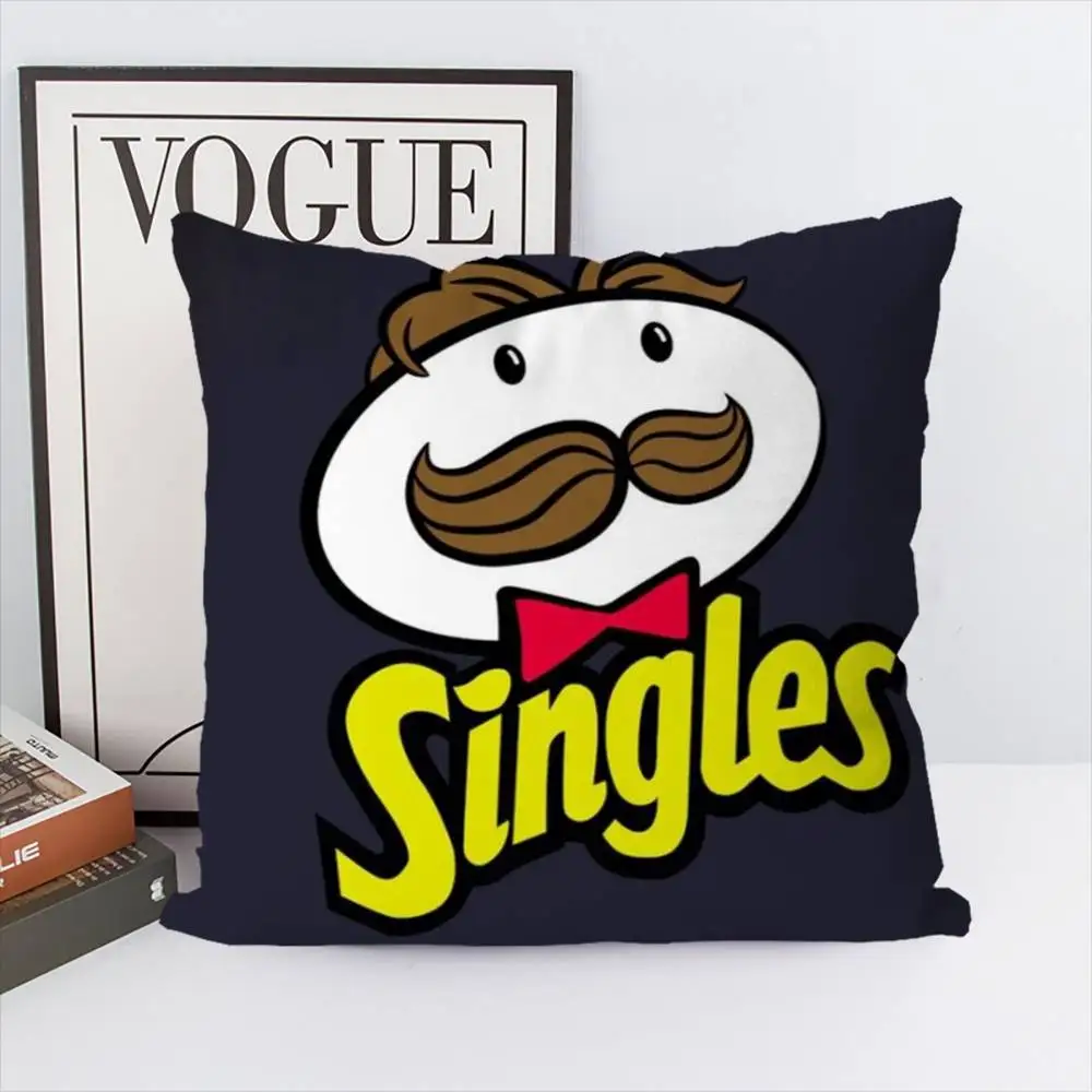 

Pillow Case Luxury Double-sided For Car Pillows 45x45 Bearded P-Pringles Cushions Cover Home And Decoration Sofa Pillowcase 50x5