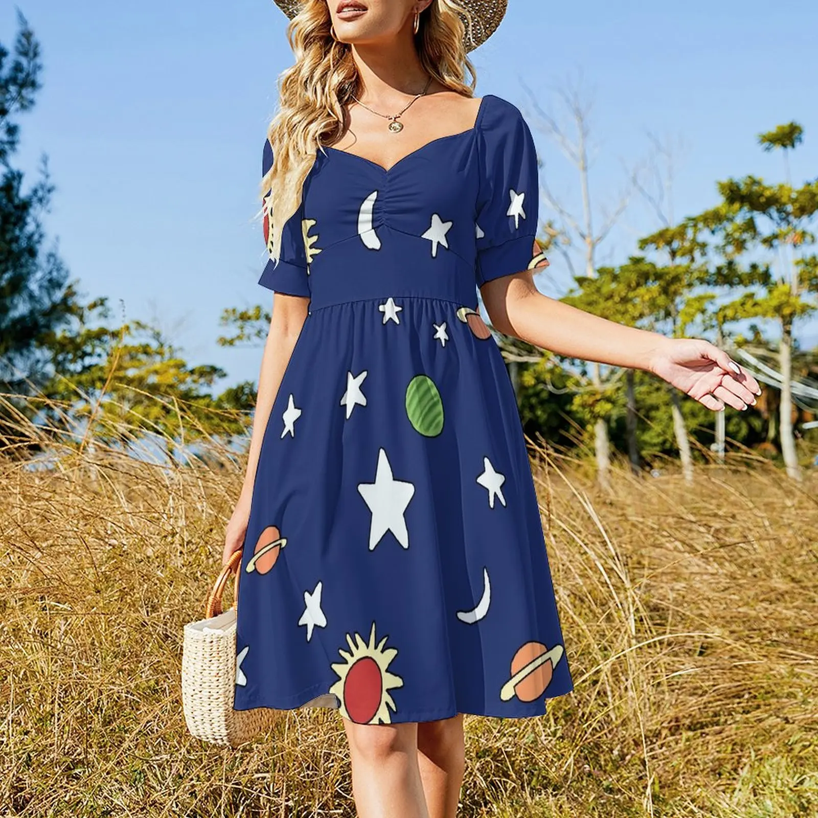 Miss Frizzle Space Short Sleeved Dress dress women elegant luxury long dress women dresses for womens 2025