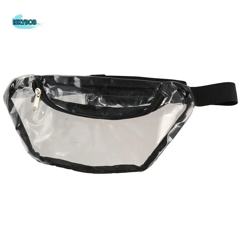 

Waterproof Transparent Waist Bag Water-Sprinkling Festival Half Moon Belt Bag PVC Chest Bag Simple Beach Handbag