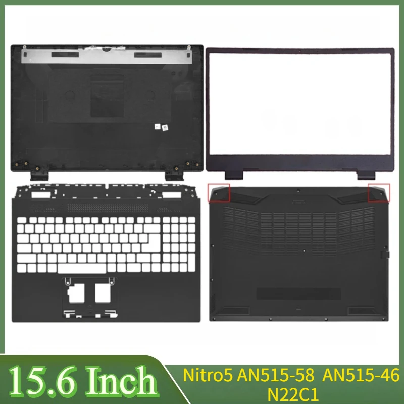

15.6"New For Nitro 5 AN515-58 AN515-46 N22C1 Laptop LCD Back Cover Front Bezel Palmrest Lower Bottom Case Hinges