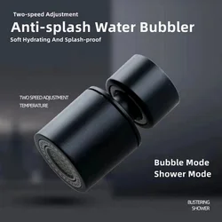 Messing neue 2 Modus Waschbecken Wasserhahn Düse 360 ° Drehs pritz back Wasserhahn Belüfter Küchen spüle Druckhahn Belüfter Bubbler