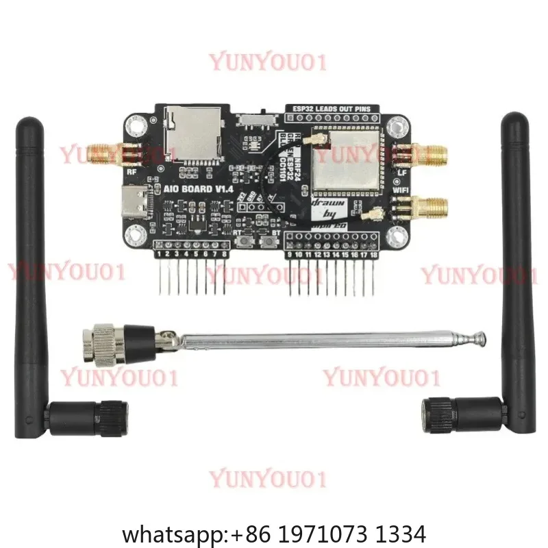 For WiFi 3 in 1 Multi Board NRF24+ESP32 Expansion CC1101 Multifunctional Modification Development Module