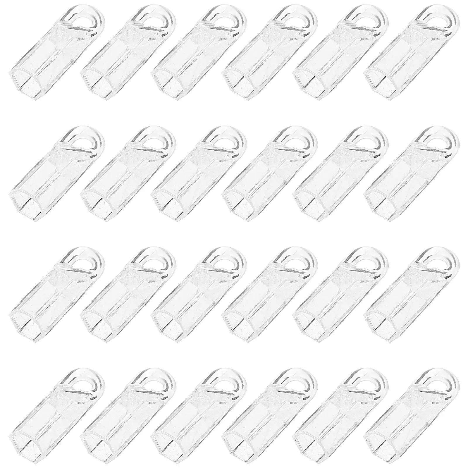 

24 Pcs Venetian Blind Handle Hooks PVC Curtain Rod Parts Replacement Caps Safe Easy Install Home Office Window