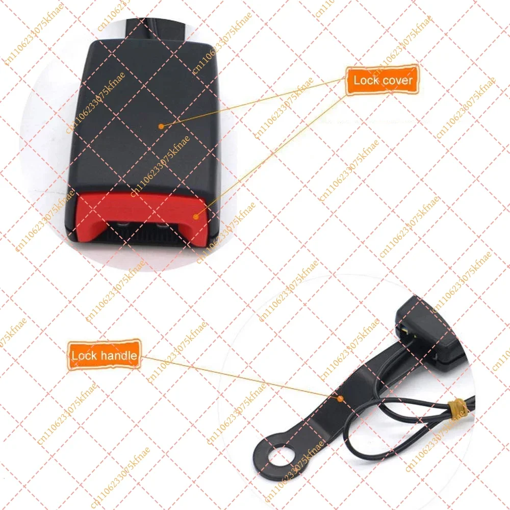 Car Seat Belt Buckle Socket Plug Connector With Warning Cable Seat Belt Lock For Car Bus Replacement Spare Parts