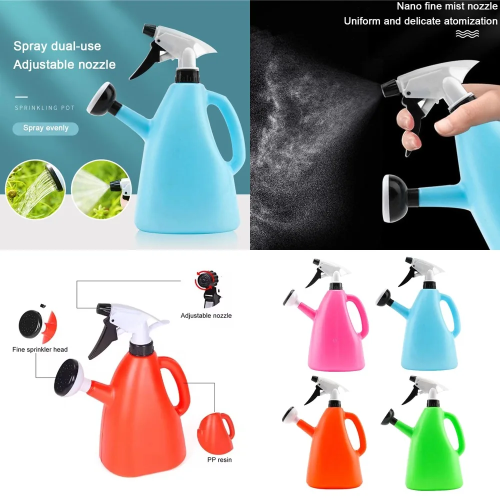 Plastic Watering Can Pot Gardening Supplies Garden Plants Adjustable Pressure Spray Water Kettle Indoor 1L Flower Sprayer Home