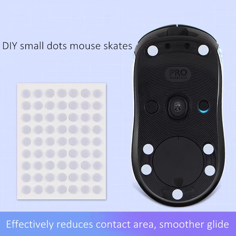 Hotline Games Universal Custom Speed Small Dots PTFE Mouse Feet Skates Cut-to-Fit for All Mouse Enhanced Durability DIY Glides