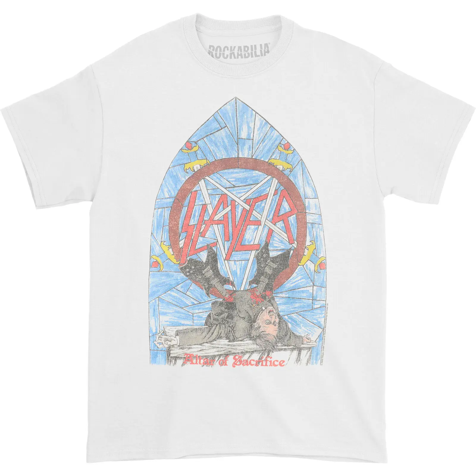 

Men'S Slayer Alter Of Sacrifice T Shirt Xx Large White