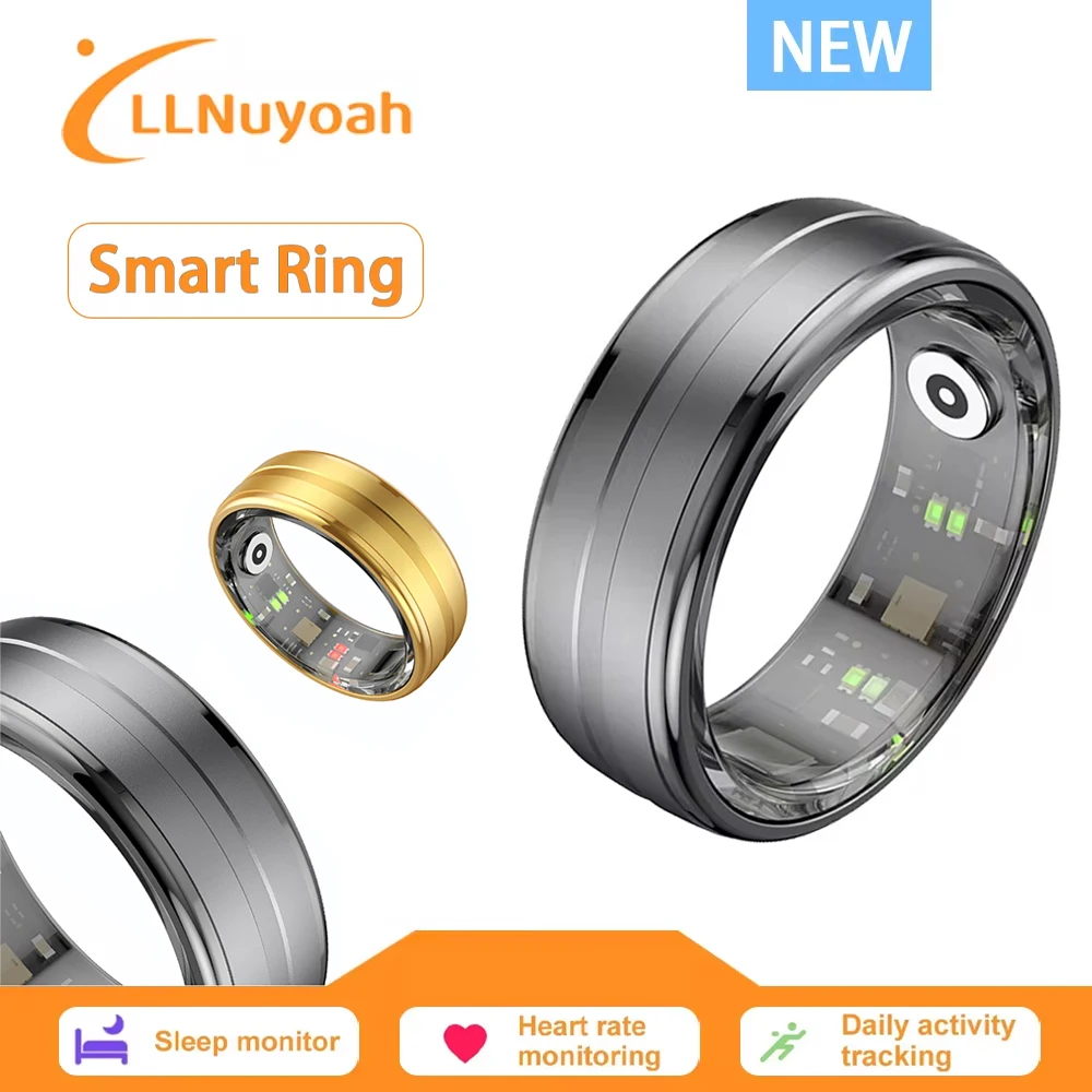 

LlNuyoah Smart Ring R06 Sleep Health Monitoring IP68 & 3ATM Waterproof Multi Sports Men Women Smart Ring for Android and IOS