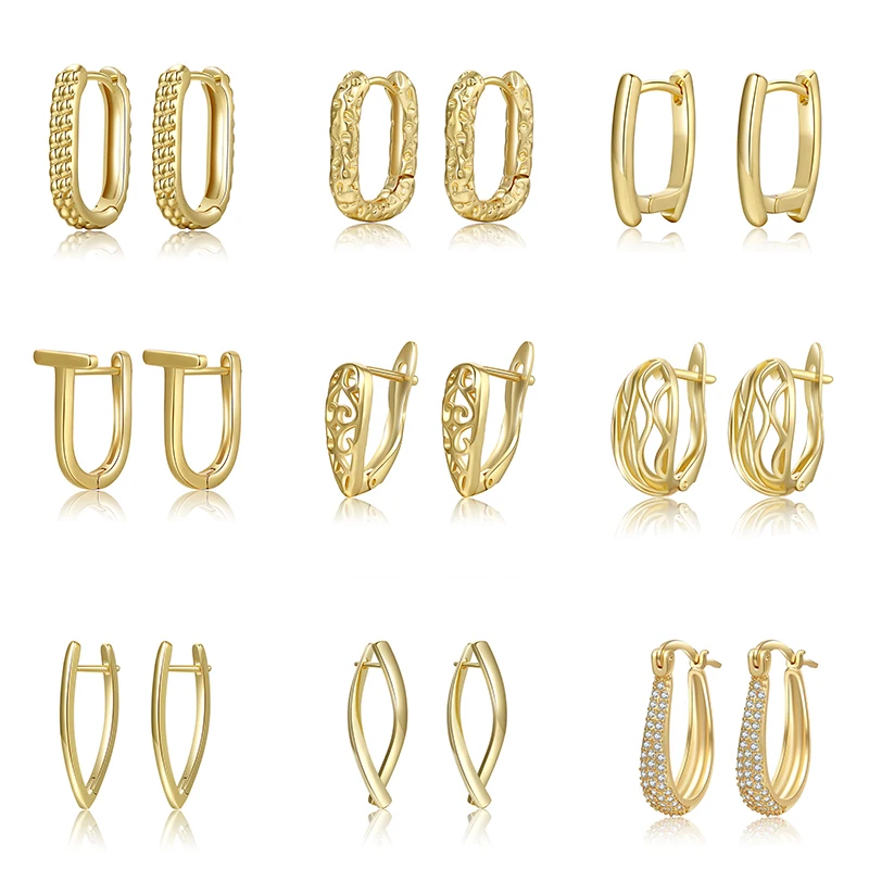 

Gold Hoop Earrings Set for Women Lightweight Hypoallergenic Chunky Open Hoops Set for Gift Gold Chunky Hoop Thick Hoops Earring