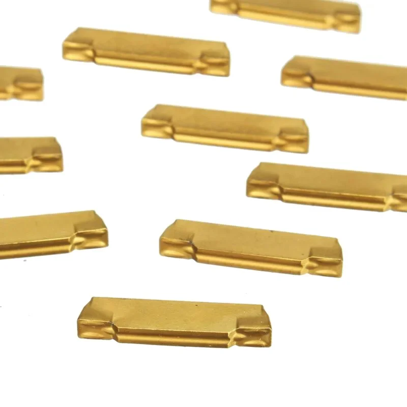 Set of 10 MGMN200G Inserts 2mm Width Carbide for MGEHR/MGIVR Grooving Efficient in Processing Steel and Aluminum
