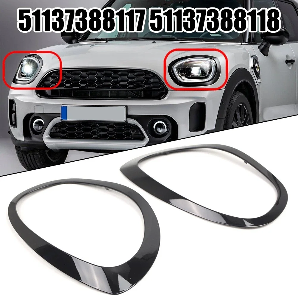 

51137388117 For BMW Mini Cooper Countryman F6015-19 Trim Gloss Black Front Headlight Cover Trim/Taillight Frame Tail Light Bezel