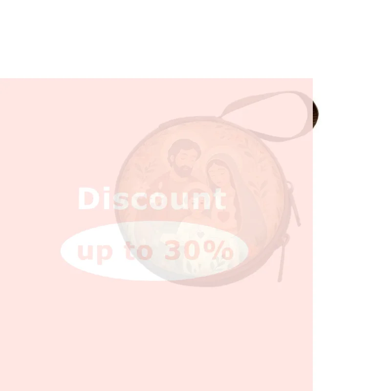 [1Pcs Mini Prayer Rosary Storage Bag Iron Artwork Zippered Religious Articles Round Elegant Jewelry Necklace Box, And Coin Purs