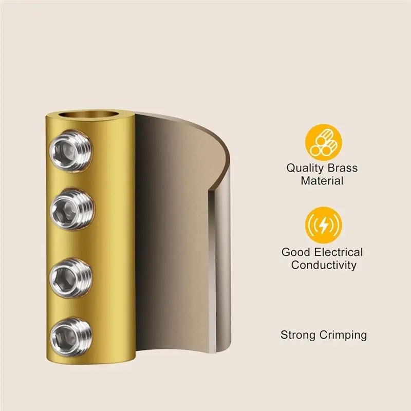 AT05-30Pcs Gauge Wire Connector Nut Kit, Splicing Wiring Connection Terminal, With Screws And Heat Shrink Tube