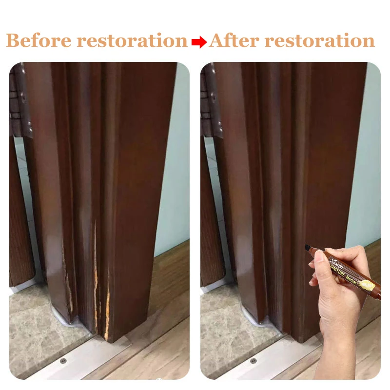 Furniture Repair Marker Pen Wood Cabinet Floor Touch Up & Filler Sticks Scratches Restore Kit Patch Paint Pen Composite Repair