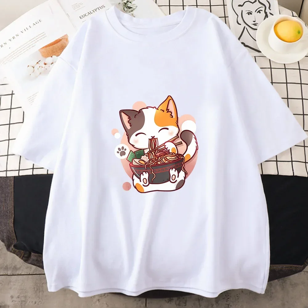 تي شيرت Neko Shiba Dog للرجال والنساء ، بلوزة على الطراز الياباني ، قطن 100% ، قمصان غير رسمية ، ملابس كاواي شهيرة ، جودة عالية ، صيف