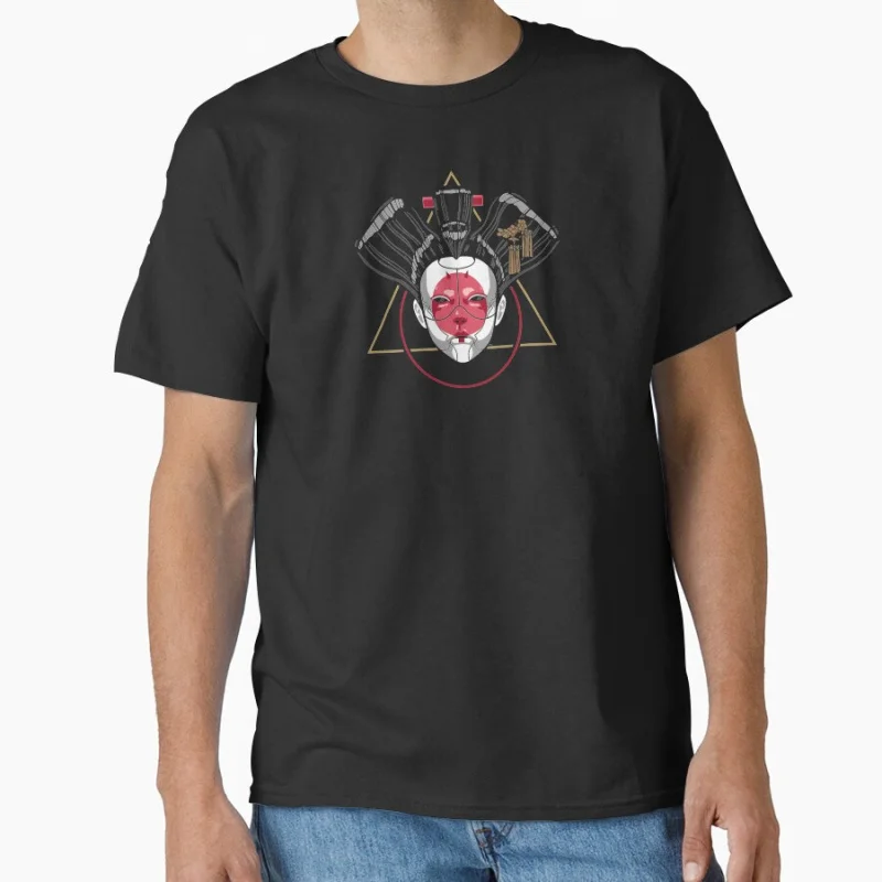 

Japan Cyberpunk Manga Ghost In The Shell #0723 sci fi Cyber girl Dystopian Style Anime Gift T shirt for men Large size Tops