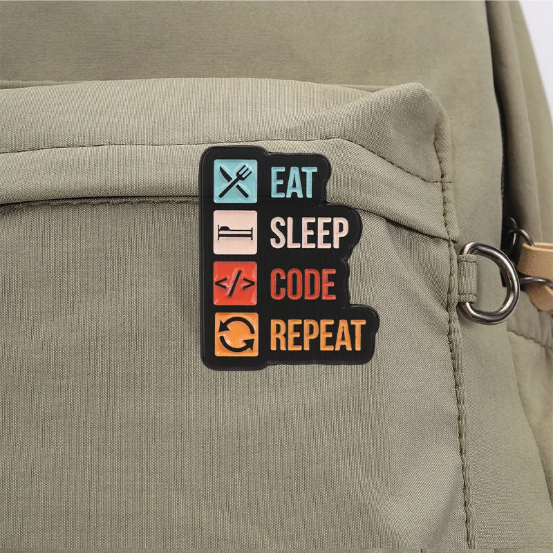 Lustiges Programmierer-Zitat, Emaille-Abzeichen, Programmierer-Humor, Anstecknadel, Brosche, Metall-Reversdekoration für Rucksack, Hut, Schmuck, Geschenke – Detail 3