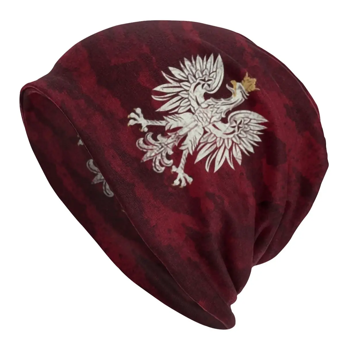 Poland Vintage Coat Of Arms Skullies Beanies Caps Winter Warm Women Men Knit Hats Unisex Adult Polska Polish Eagle Bonnet Hats