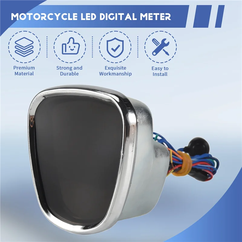 A45f-para honda c70 c90 motocicleta led medidor digital rpm odômetro velocímetro assy