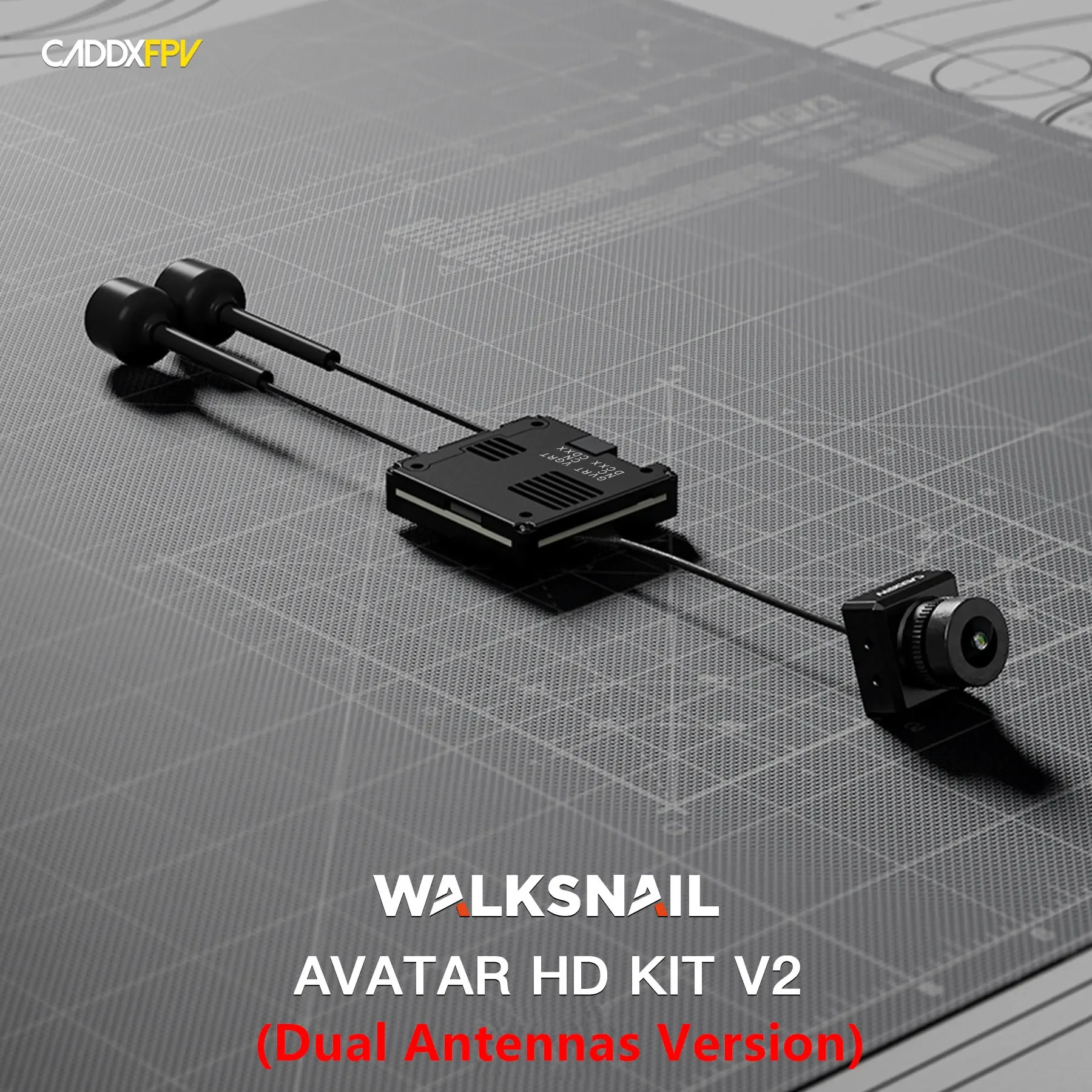 Walksnail Avatar HD Kit V2 (Dual Antennas Version) / Walksnail Avatar HD Pro Kit (Dual Antennas Version) for FPV Freestyle Drone