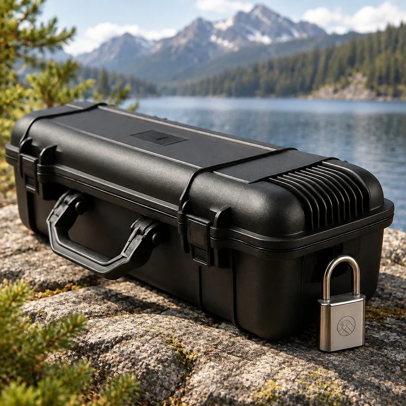 Durable Hard Case with Foam Lining, Waterproof Storage Box for Cameras and Instruments, Multiple Size Choices