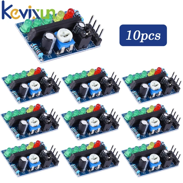 DC 3.5V-16V KA2284 Power Audio wskaźnik poziomu napięcia wskaźnik pojemności baterii czerwona zielona dioda LED dla woltomierza miernik VU głośności