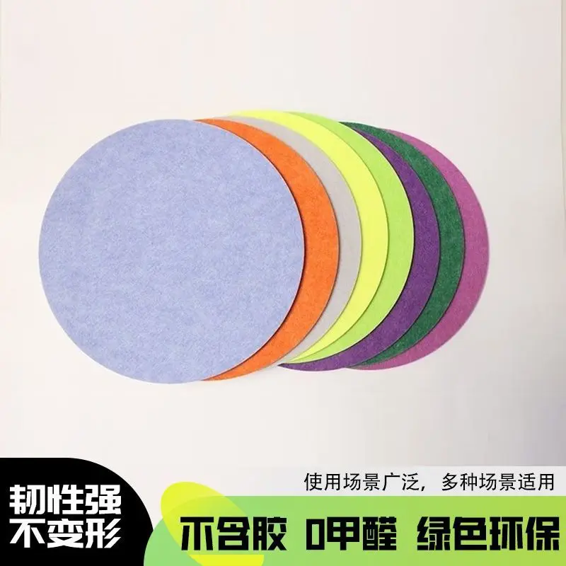 Simple Nordic Circular Felt Wall Stickers Message Board Cork Colored Felt Board Wall Decoration