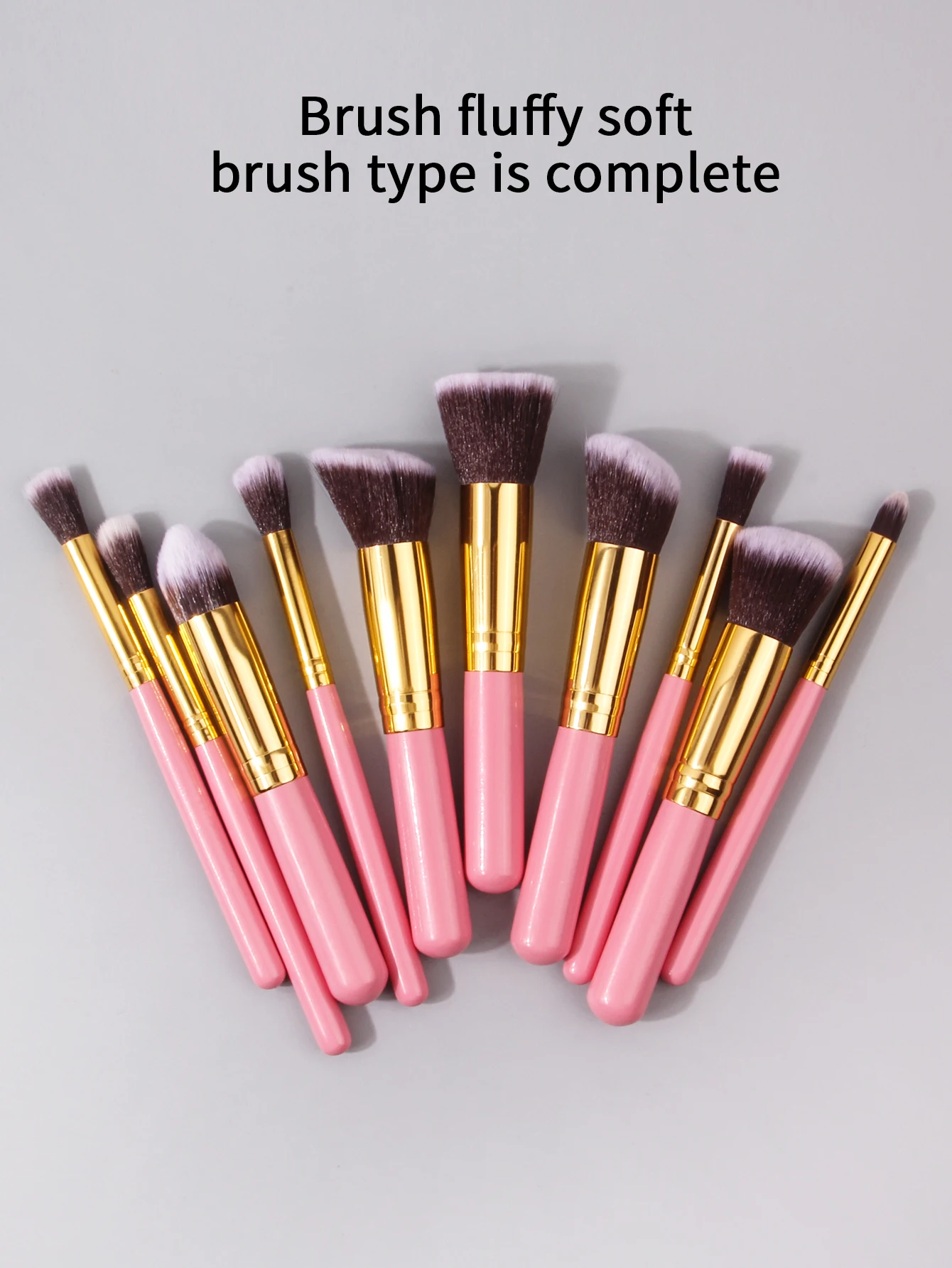 16PCS 10 soft hair beginners portable makeup brush set +3pcs dry and wet sponge makeup egg +3pcs setting triangle powder puff