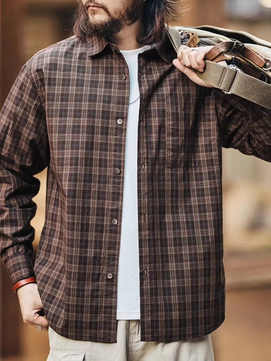 

Large Size Premium Plaid Long Sve Casual irt Men's Spring Autumn Old Money Sle Outerwear Breathable Comfortable Cotton