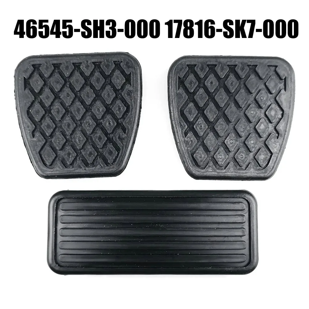 Clutch Pedal Pads Set 3Pcs For Honda For Civic 1992-1995 17816-SK7-000 Brake Clutch Pedal Pad Covers Auto Interior Accessories