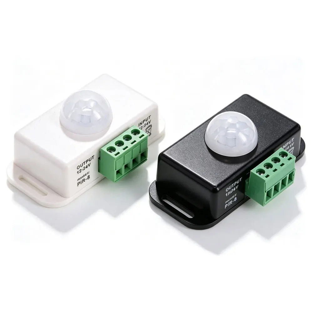 DC 12V 24V 8A Automatic Adjust PIR Motion Sensor Switch IR Infrared Detector Light Switch Module for LED Strip Light Lamp