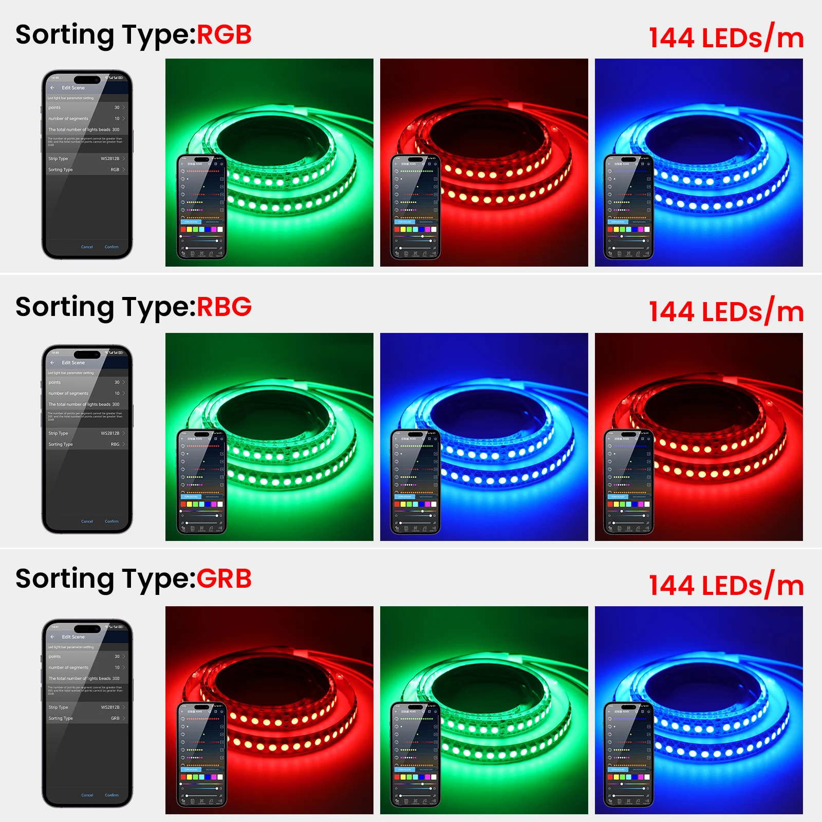 Bluetooth 5V WS2812B Individueel Adresseerbare Slimme Pixels RGB LED Strip 5050 30 60 96 144 Leds/M Flexibele Lint Lichtslang