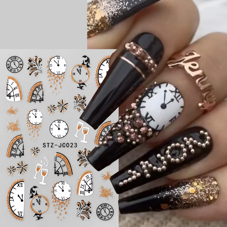 2 قطعة ثلاثية الأبعاد السنة ال - مراجعة Nail Art Old Money وسعره