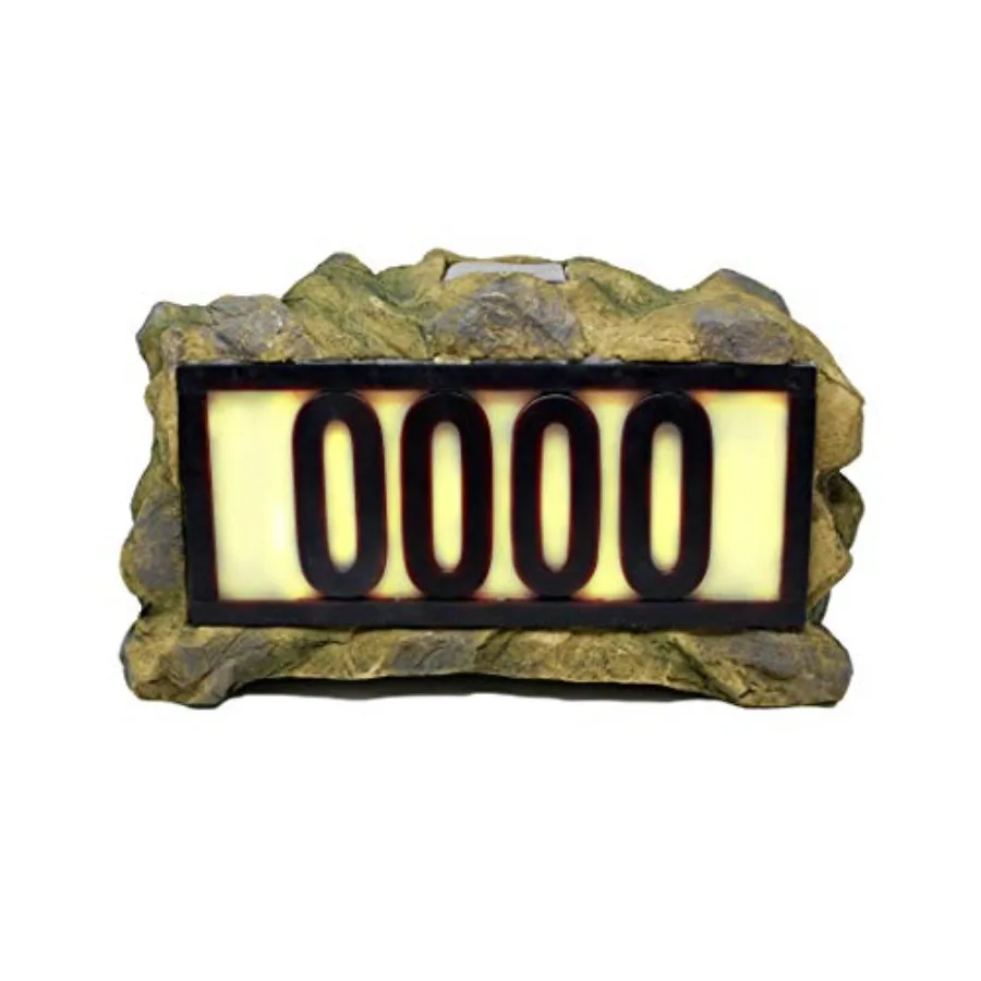 

Solar Power Lighted House Numbers Address - LED Illuminated Outdoor Resin Light Up House Number Decor for Home Yard Street
