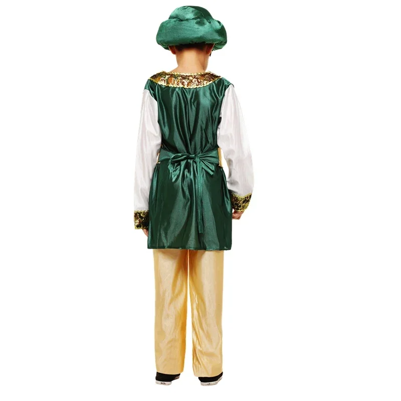 Costume d'Adam Prince Fantrenforpour enfants, vêtements arabes pour garçons, carnaval, Pourim, fête d'Halloween, Aladdin, lampe, génie, enfants