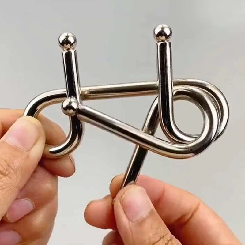

Classic Magic IQ Thick 60MM Steel Metal Wire Puzzles Brain Teasers Logical Challenging Fun Educational Toys for Adults Kids