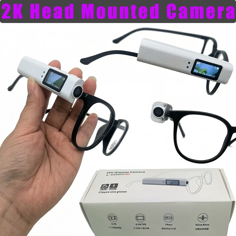 Mini Gafas FPV con Cámara de Video HD WiFi, Auriculares Inteligentes con Grabación de Video y Sonido, Cámara de Acción con WiFi y APP