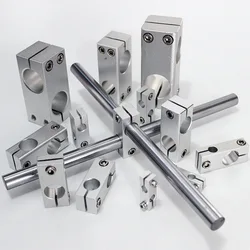 Pillar Fixing Clamp Vertical Fixed Diameter Fastening Aluminum Alloy Optical Axis Cross Block Steel Pipe Tighten Bracket