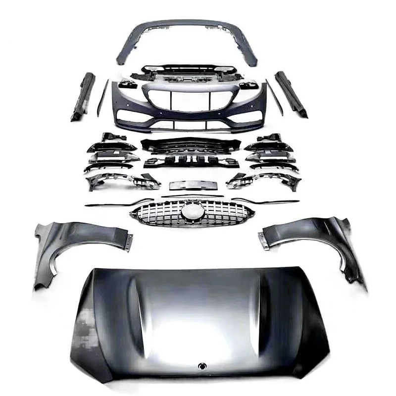 HANCHI Car Body Kit For BENZ C63 Encircle Mercedes-Benz C63S AMG Large Encircle Front and Rear Bars Rear Lip Tail  GT Cent Net