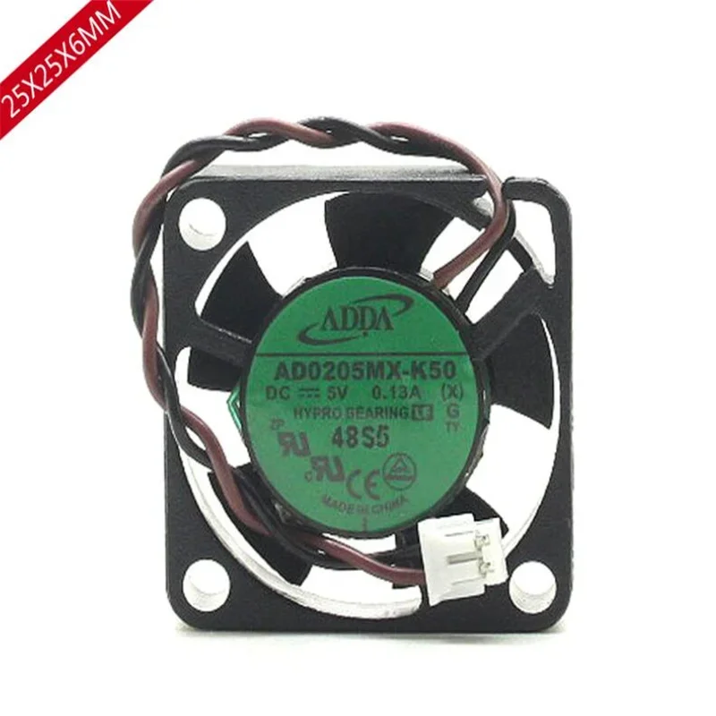 Wholesale fan: ADDA AD0205MX-K50 5V 0.13A 2506 ultra-thin 6mm double ball cooling small fan