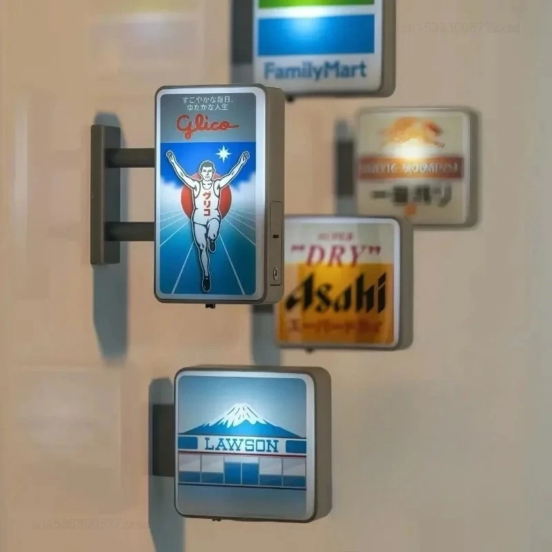 Fridge Magnet Sticker Lawson Advertising Store Dotonbori Glico Lake Kawaguchi-ko Town Sign Lightboard Photo Spot Light Boxes