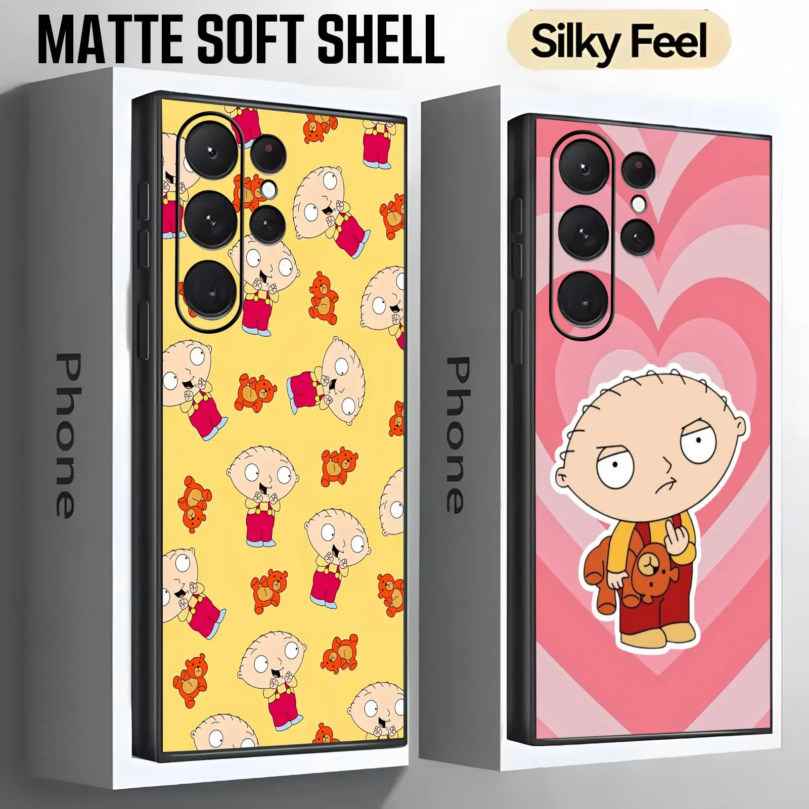 Anime Family Guy  Phone Case For Samsung S26 S25 S24 S23 S22 S21 S20 Ultra Note20 Soft black Shockproof Cover