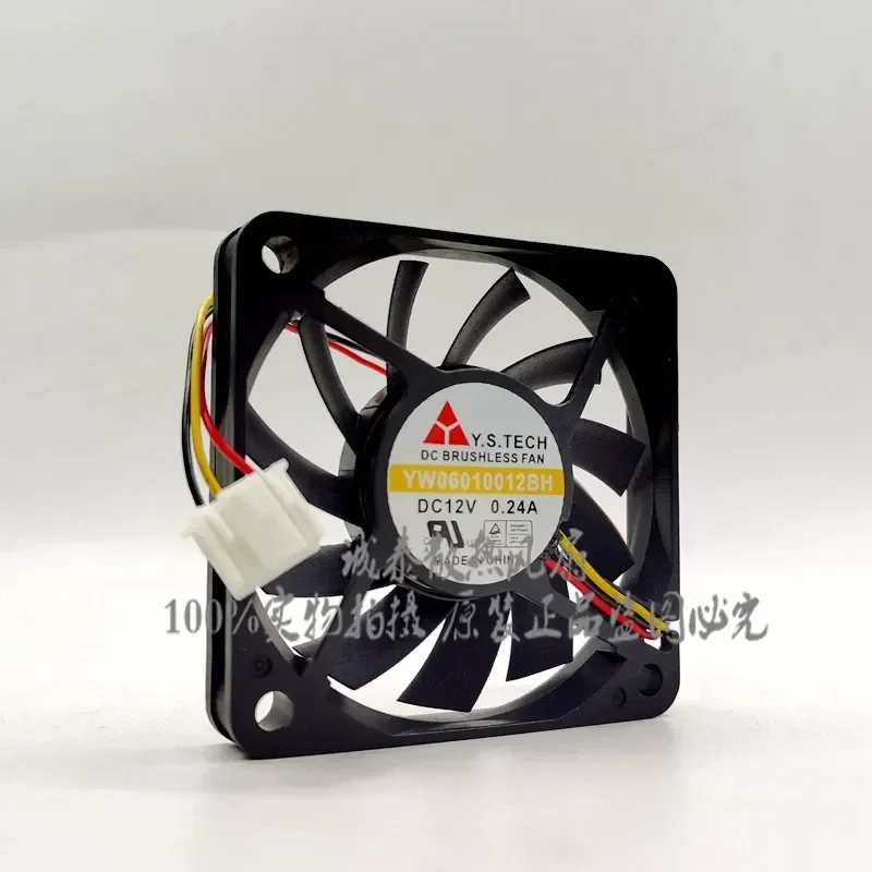 for YW06010012BH 12V 0.24A for Wonsan Y.S.TECH 6cm 3 Wire Cooling Fan for Server Projector
