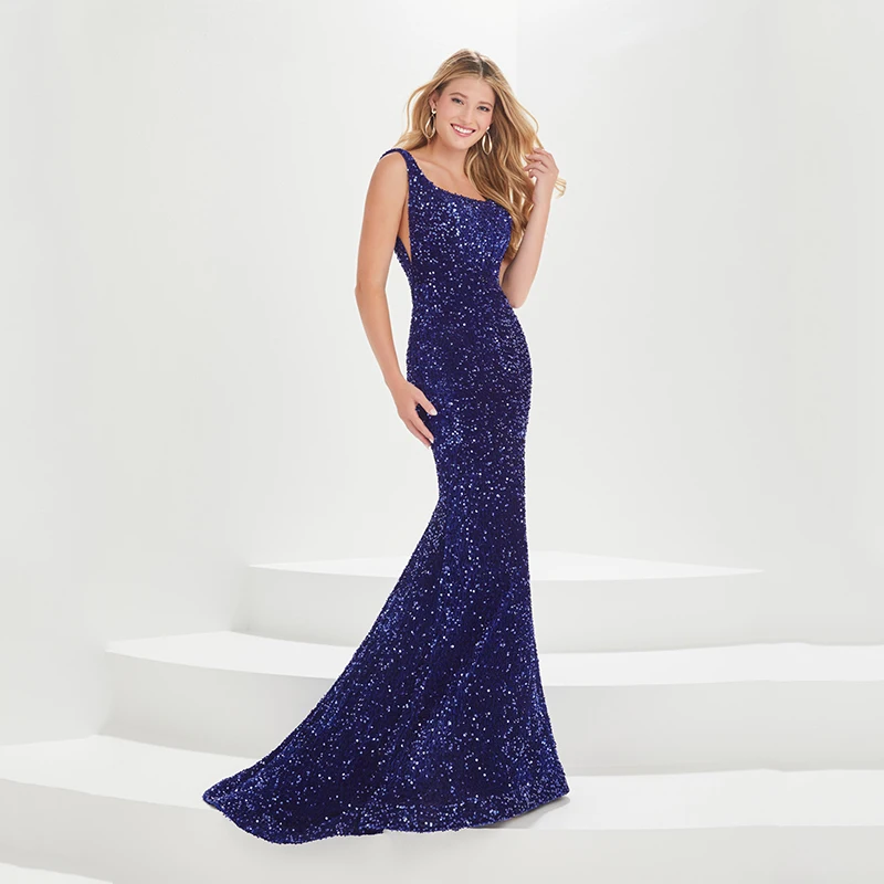 Pailletten 2023 Vrouwen Avondjurken Zeemeermin Prom Party Aanpassen Dansel Bal Gala Formele Sprankelende Trompet Celebrity Vestido De