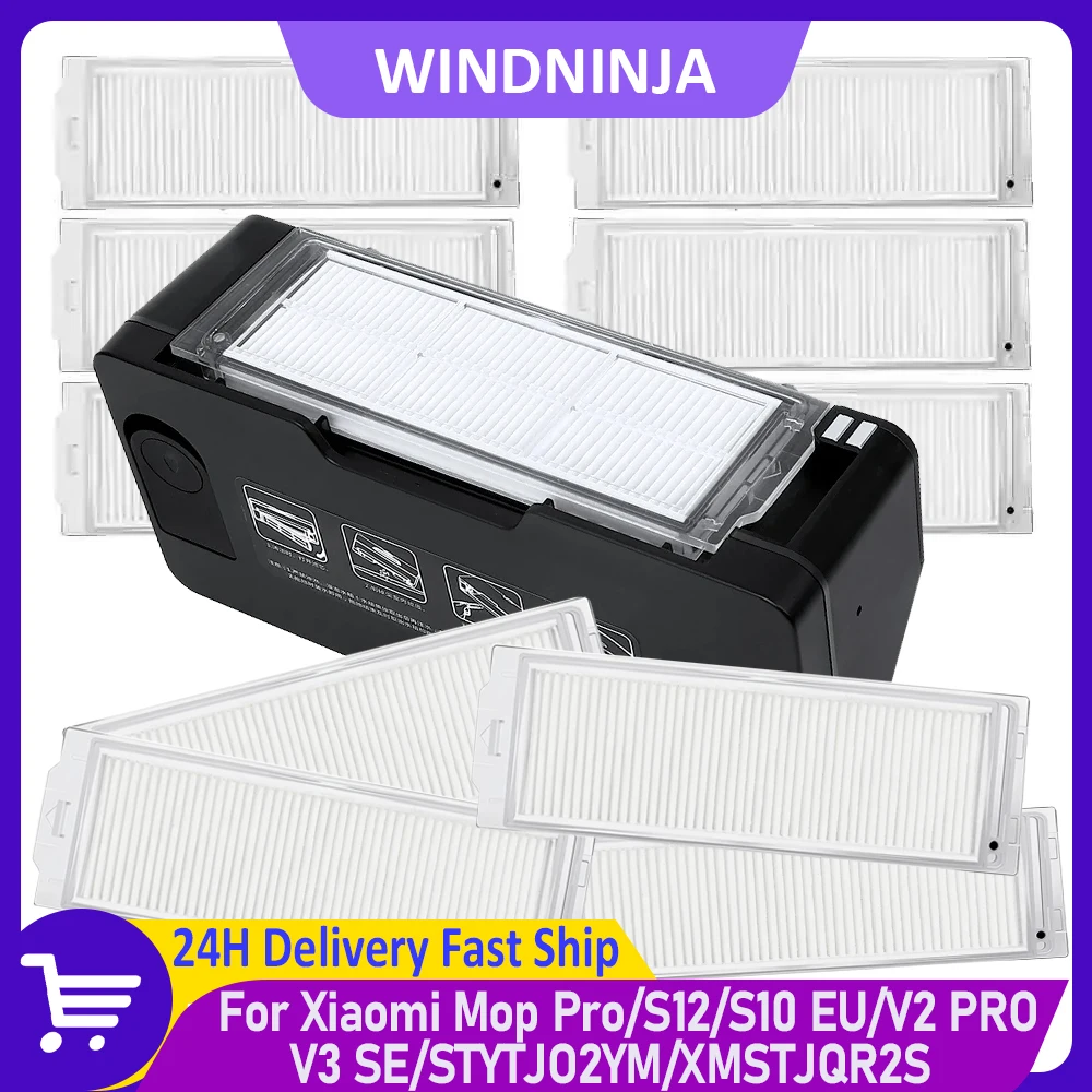 Hepa-фильтр и резервуар для воды 2 в 1, детали коробки для пылесборника для 3C VIOMI V2 V3 MVXVC01-JG STYTJ02YM, робот-пылесос, швабра, робот Hepa-фильтр и резервуар для воды 2 в 1, детали коробки для пылесборника для 3C VIOMI V2 V3 MVXVC01-JG STYTJ02YM, робот-пылесос, швабра, робот