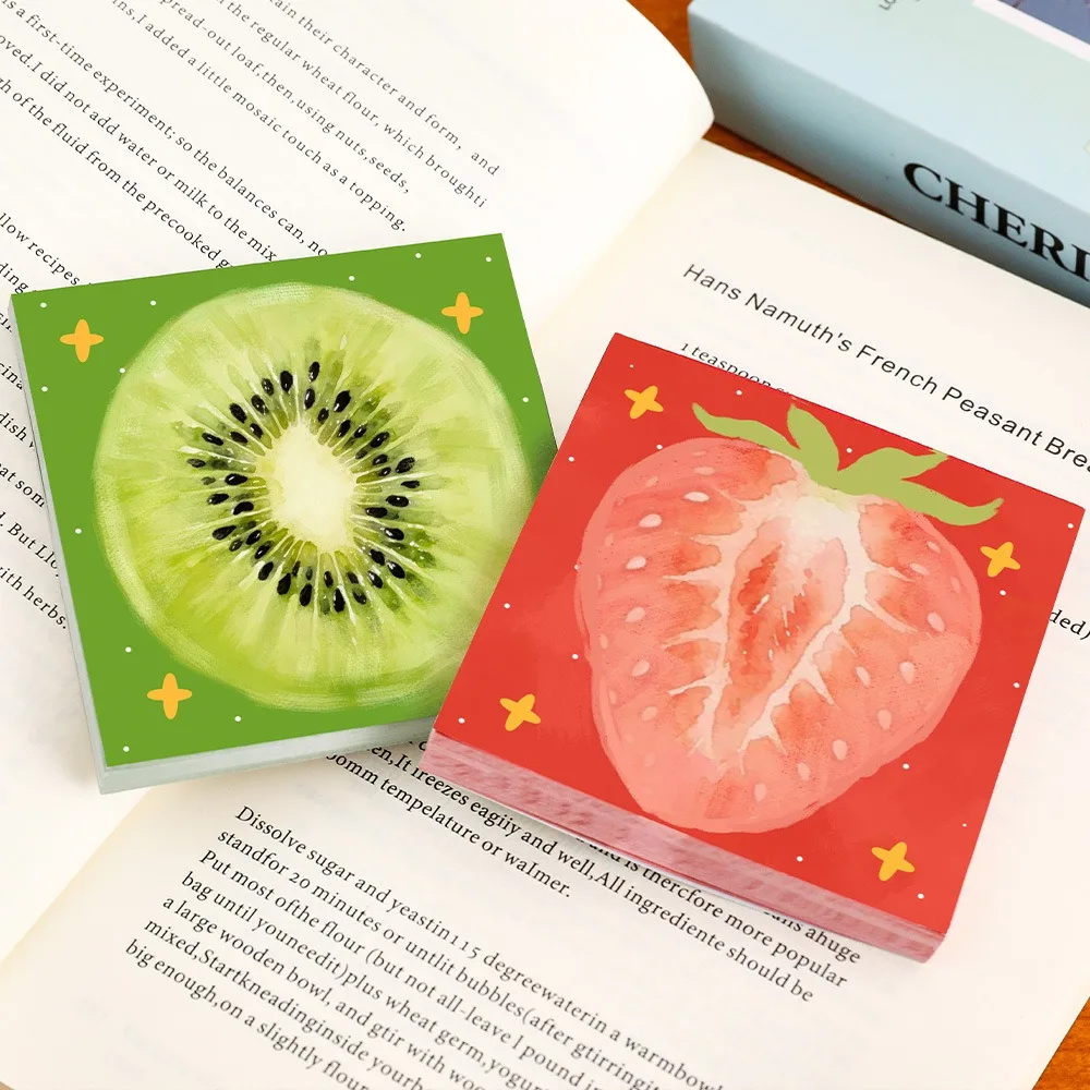 Starfruit Kiwi N-Times Reusable Fruit Memo Pads for Student Notebooks Strong Adhesive  Sticky Notes for Reminders
