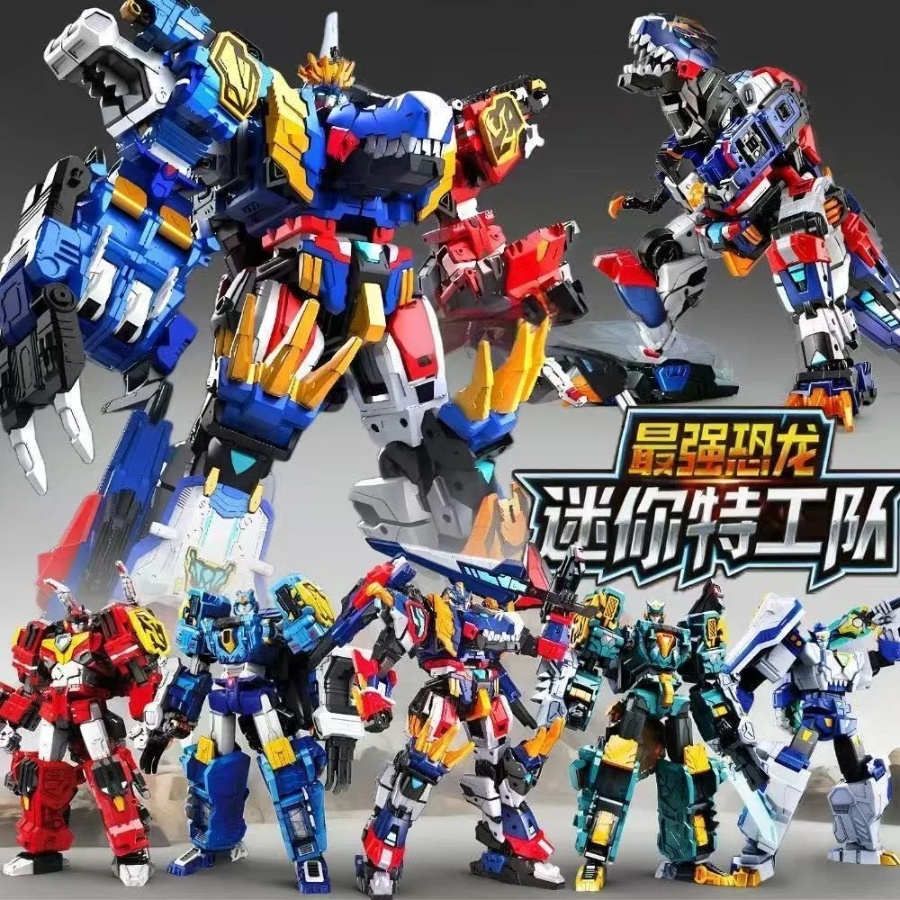 

MiniForce Dinoid Warrior Transformation Robot Dinosaur Model BURSTER GIGA Mini Force Deformation Headbot Giganoto Dino Toys