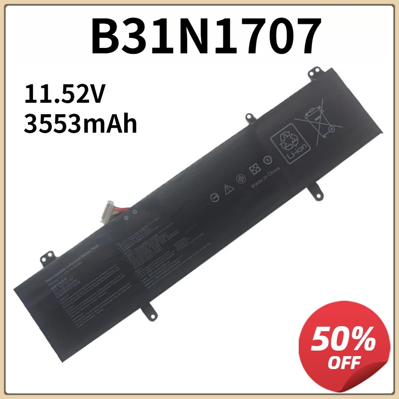 

B31N1631 Laptop Battery For ASUS VivoBook 15 X505ZA X505BA X505BP F505 F505ZA F505BA X505ZA-BQ012T X505BA-1A 42WH